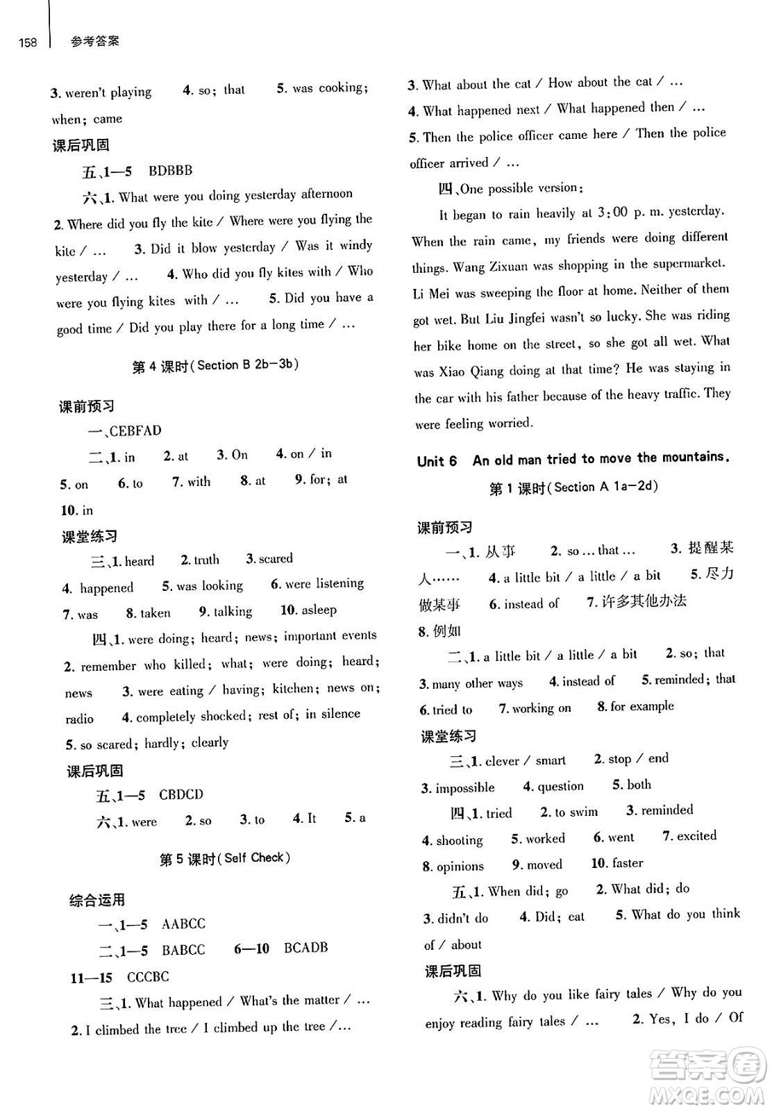 大象出版社2025年春初中同步練習(xí)冊(cè)八年級(jí)英語(yǔ)下冊(cè)人教版山東專版答案