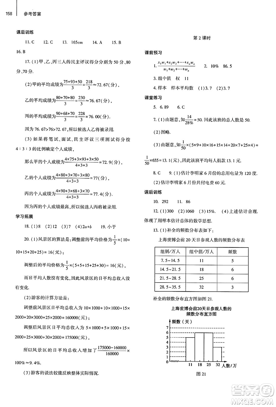 大象出版社2025年春初中同步練習(xí)冊(cè)八年級(jí)數(shù)學(xué)下冊(cè)人教版山東專版答案