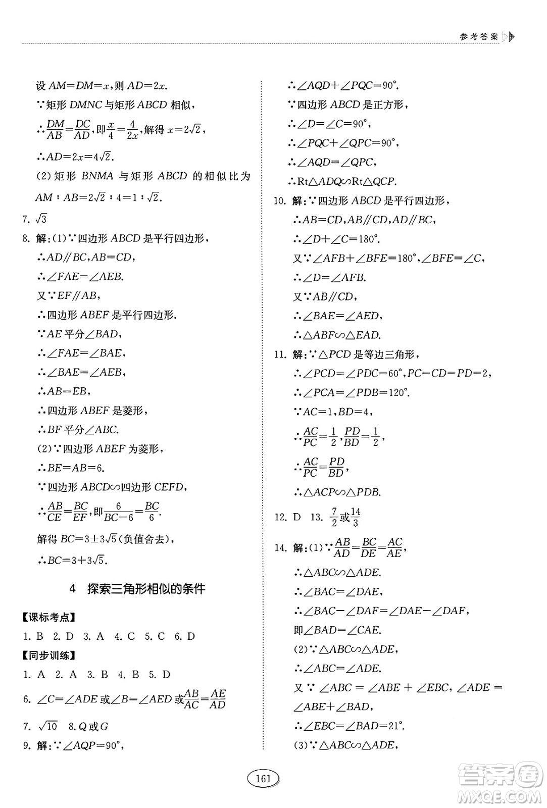 山東科學(xué)技術(shù)出版社2025年春初中同步練習(xí)冊八年級數(shù)學(xué)下冊魯教版五四制答案