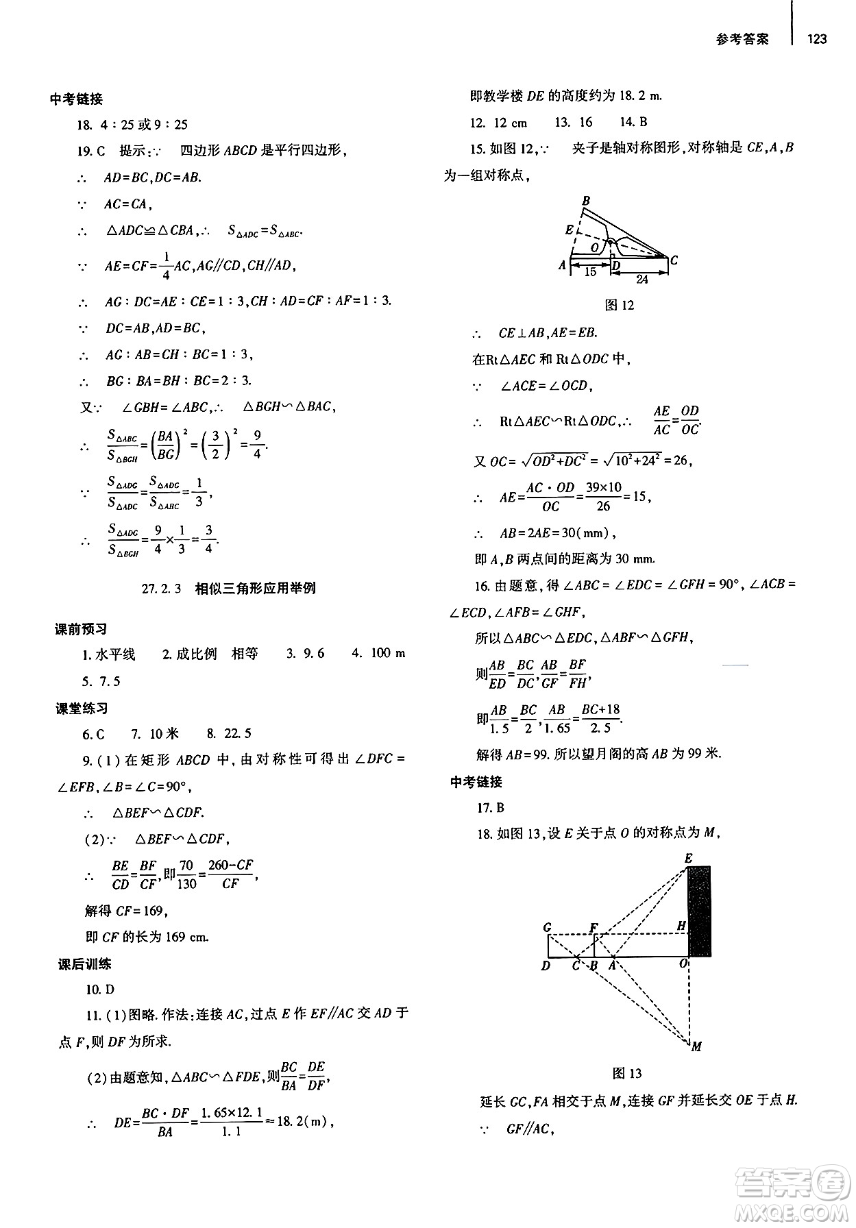 大象出版社2025年春初中同步練習(xí)冊九年級數(shù)學(xué)下冊人教版山東專版答案