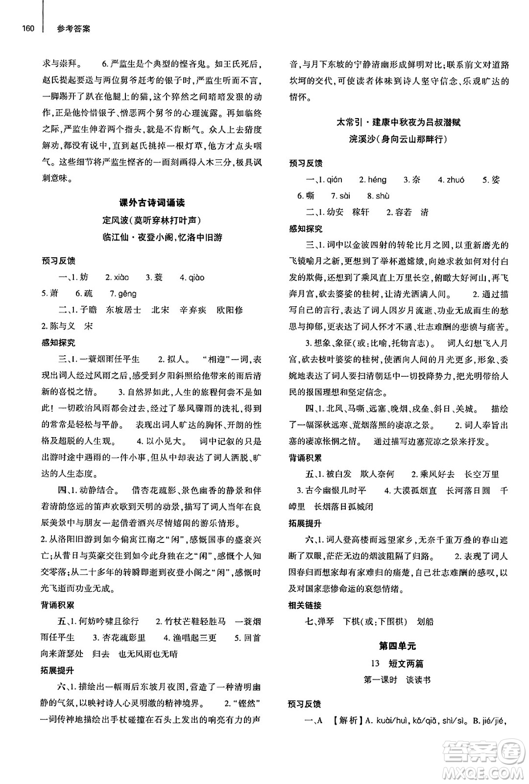 大象出版社2025年春初中同步練習(xí)冊九年級語文下冊人教版山東專版答案