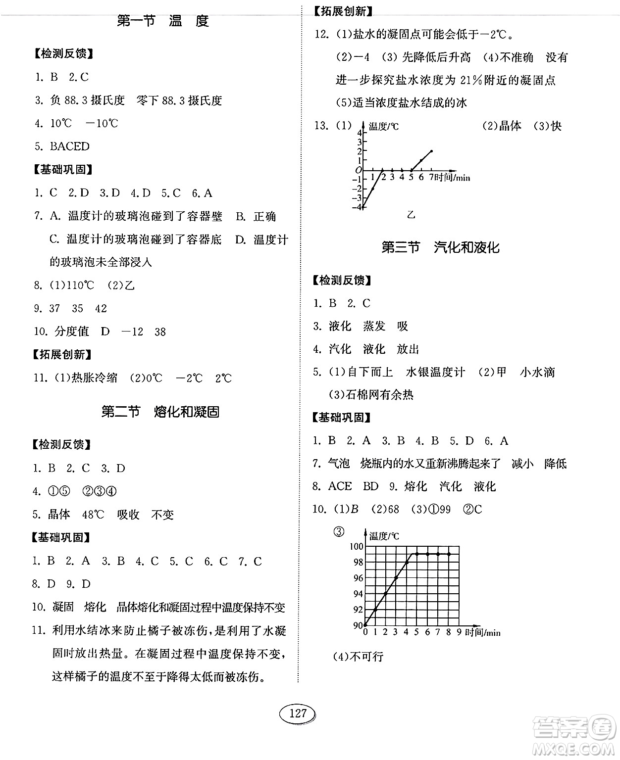 山東科學(xué)技術(shù)出版社2025年春初中同步練習(xí)冊九年級(jí)物理下冊魯科版五四制答案