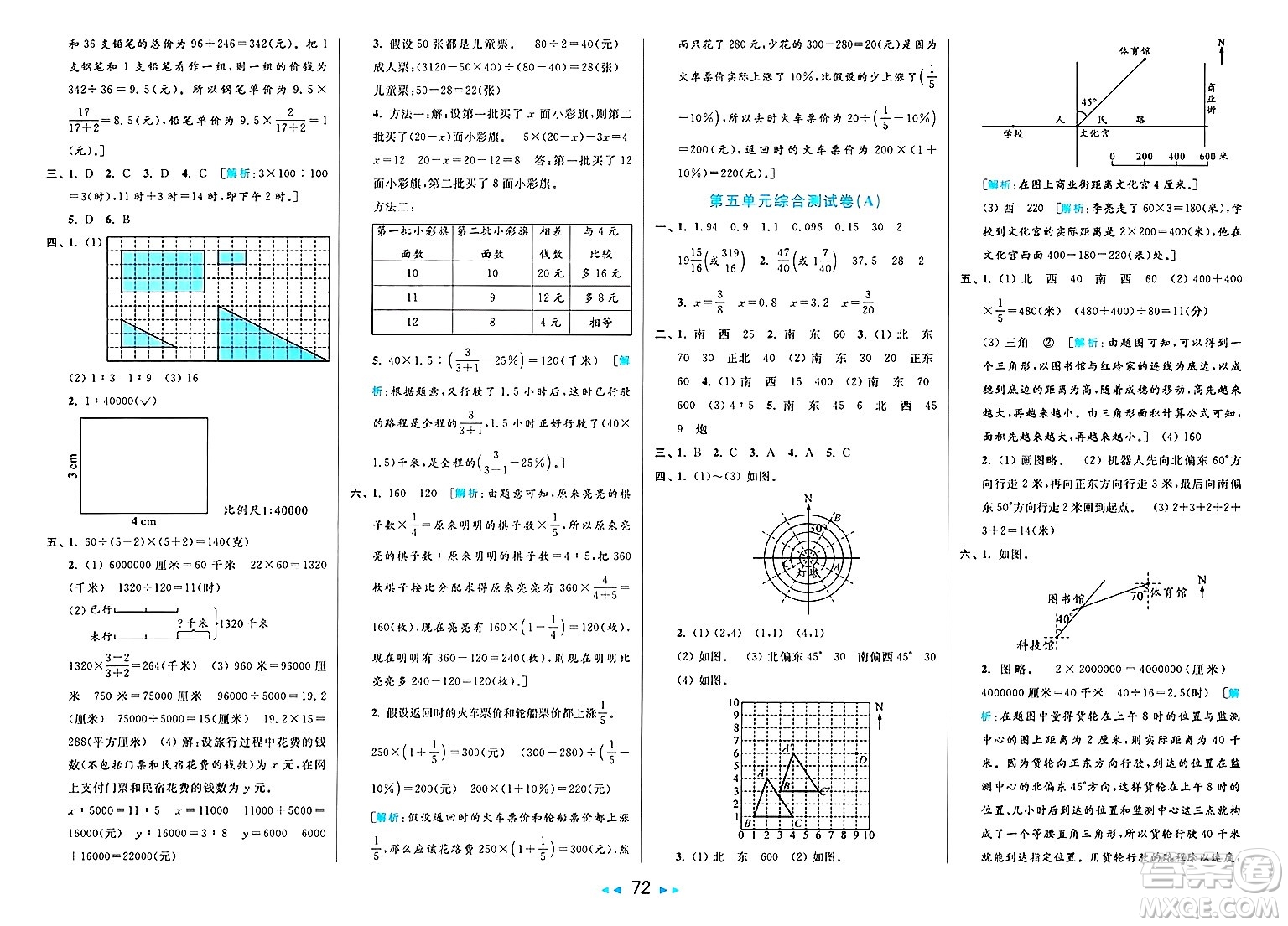 北京教育出版社2025年春亮點(diǎn)給力大試卷六年級(jí)數(shù)學(xué)下冊(cè)江蘇版答案