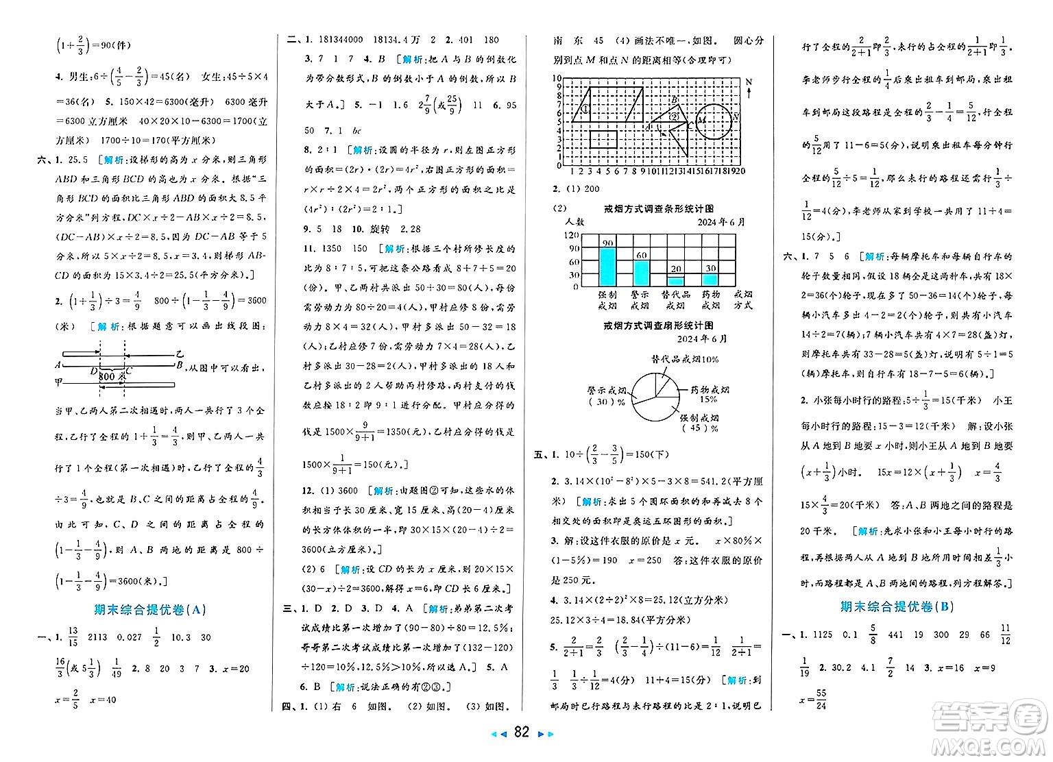 北京教育出版社2025年春亮點(diǎn)給力大試卷六年級(jí)數(shù)學(xué)下冊(cè)江蘇版答案