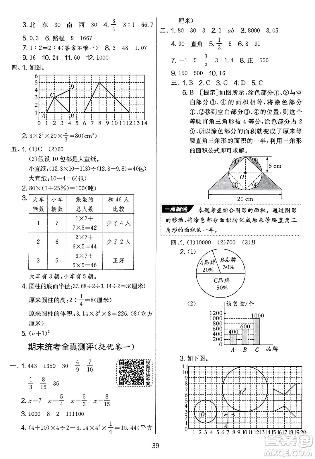 吉林教育出版社2025年春春雨教育實(shí)驗(yàn)班提優(yōu)大考卷六年級(jí)數(shù)學(xué)下冊(cè)蘇教版答案