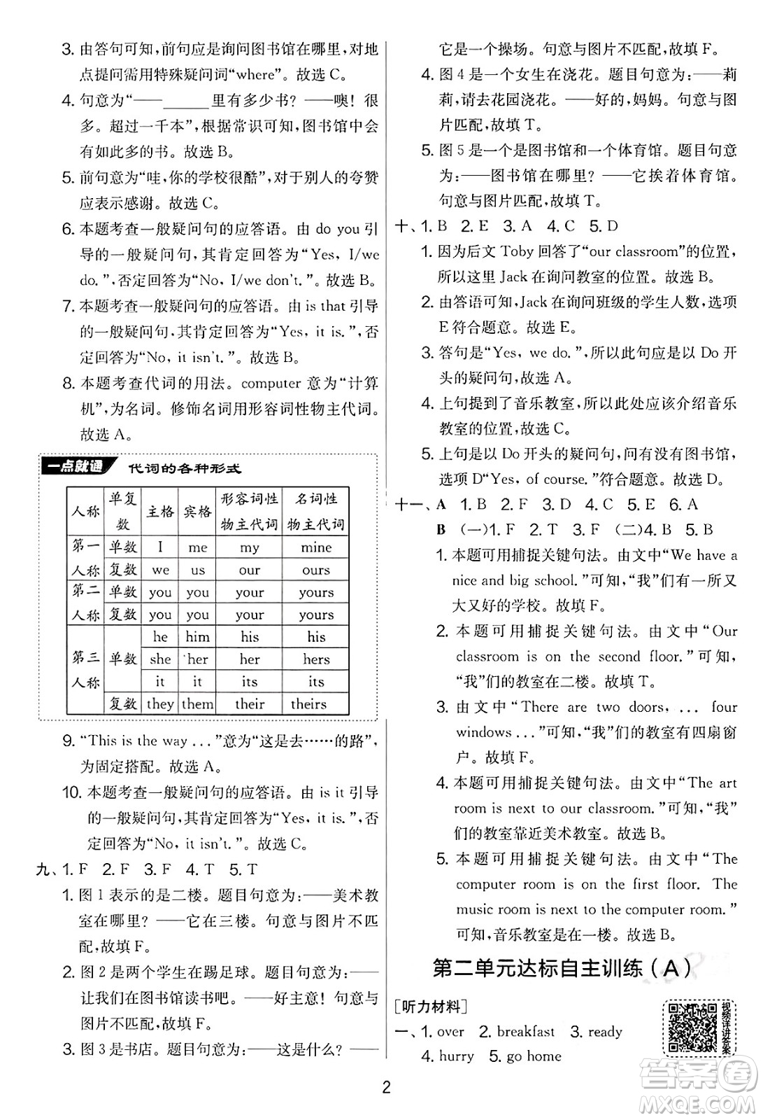 江蘇人民出版社2025年春春雨教育實(shí)驗(yàn)班提優(yōu)大考卷四年級(jí)英語(yǔ)下冊(cè)人教PEP版答案