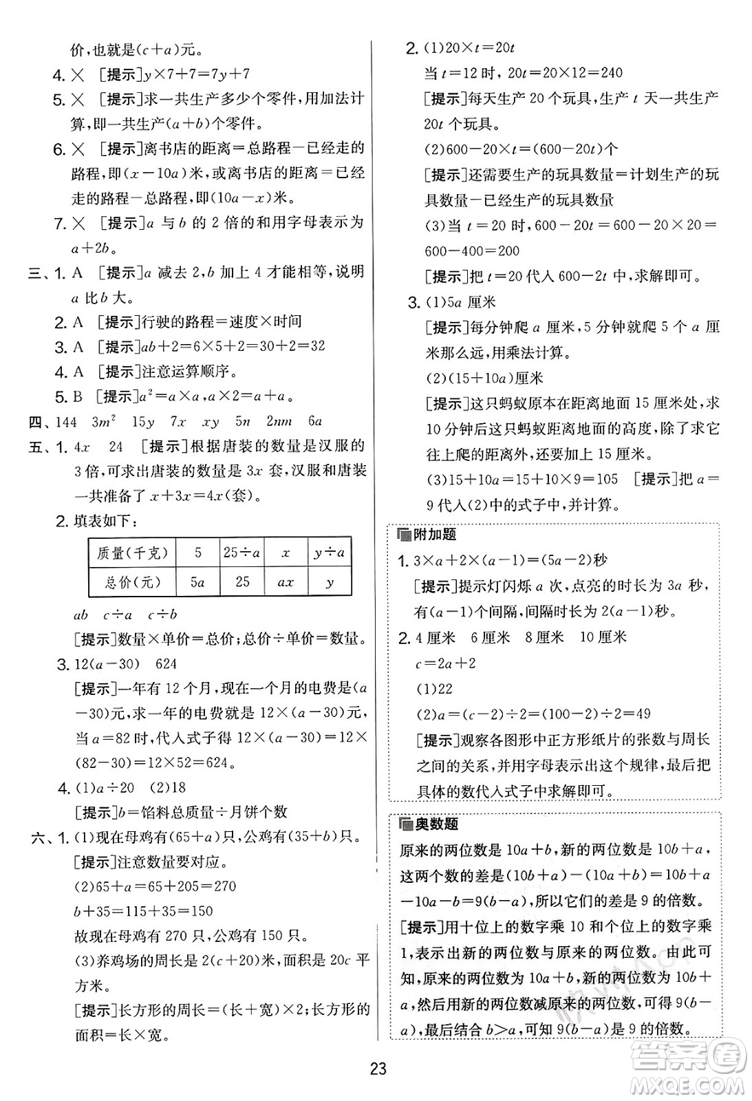 江蘇人民出版社2025年春春雨教育實(shí)驗(yàn)班提優(yōu)大考卷四年級(jí)數(shù)學(xué)下冊(cè)青島版答案