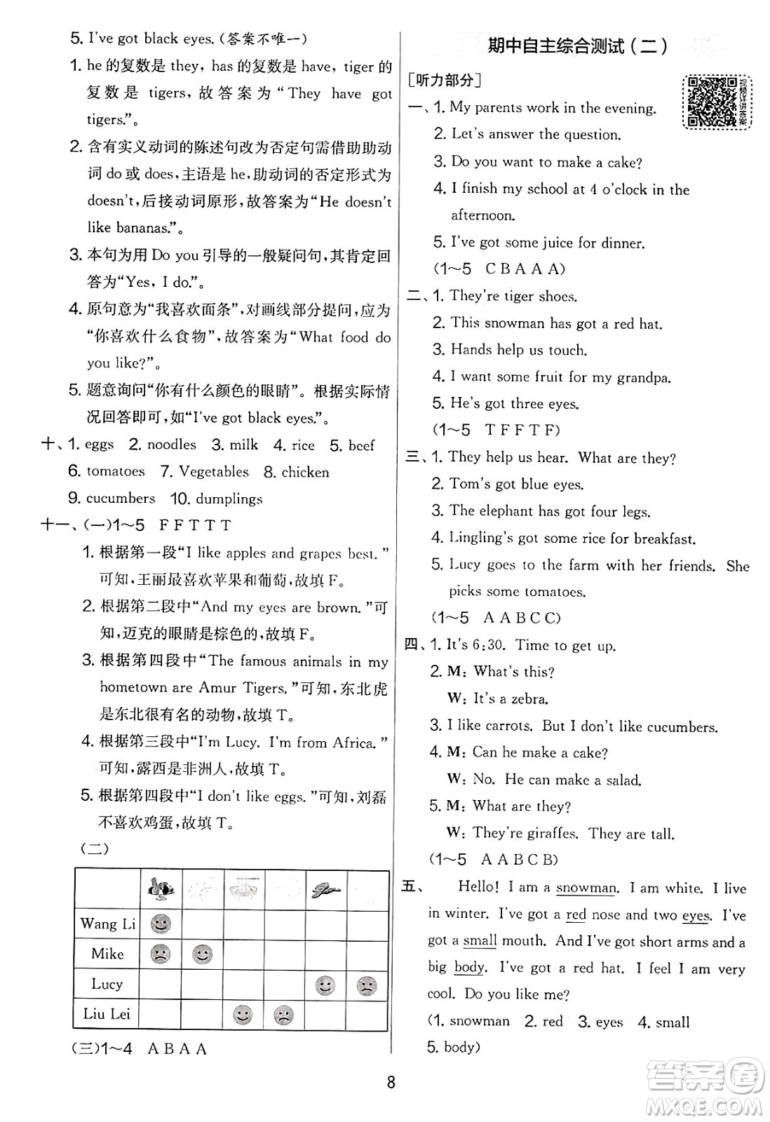 江蘇人民出版社2025年春春雨教育實(shí)驗(yàn)班提優(yōu)大考卷三年級英語下冊外研版三起點(diǎn)答案