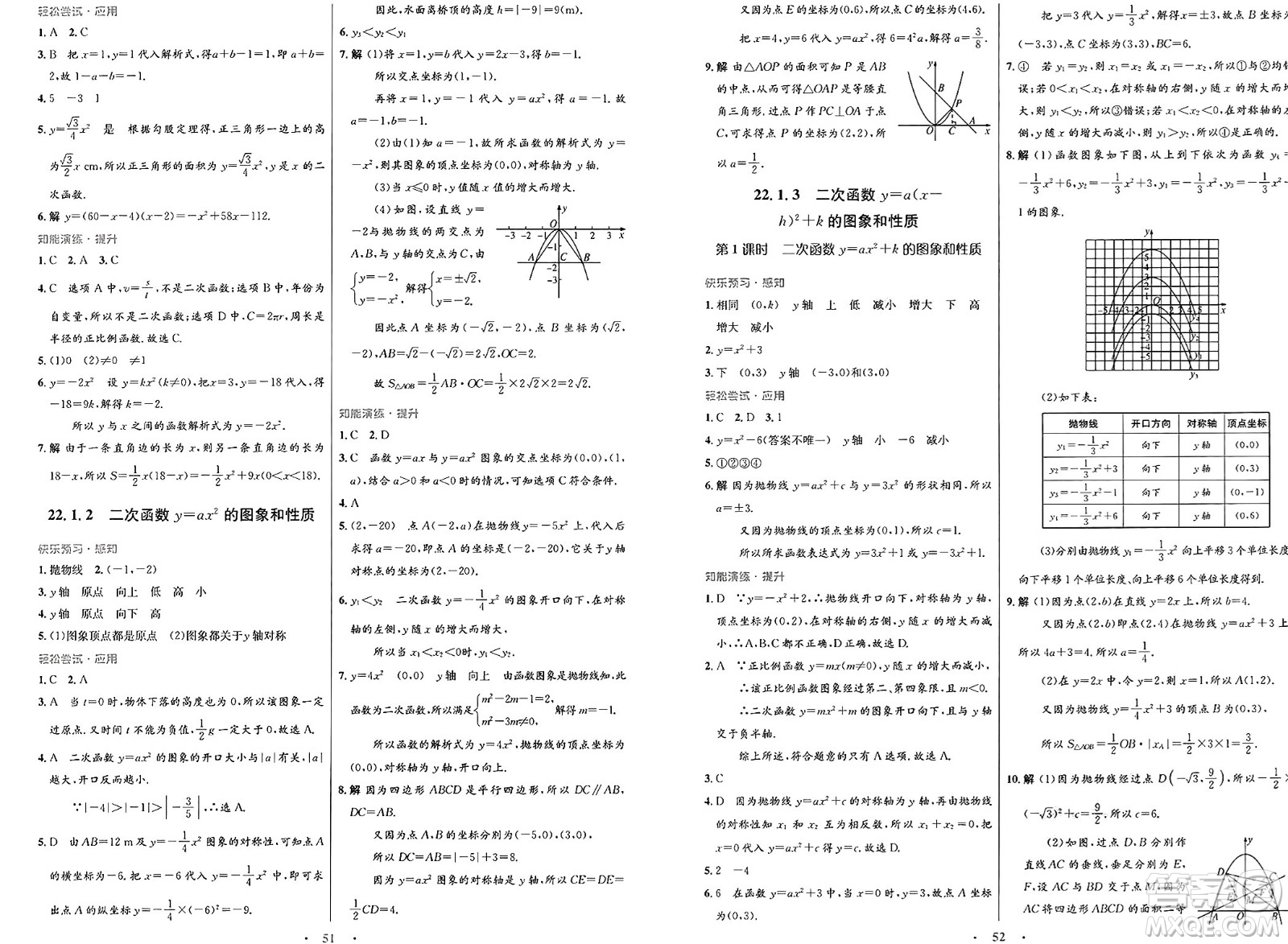 人民教育出版社2025年春初中同步測(cè)控優(yōu)化設(shè)計(jì)九年級(jí)數(shù)學(xué)全一冊(cè)人教版答案