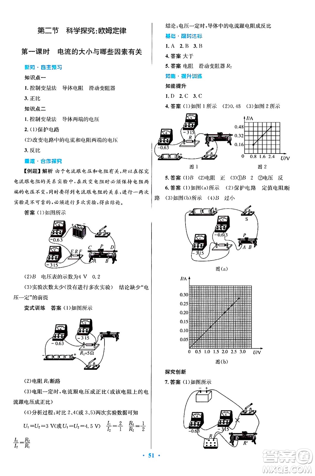 知識(shí)出版社2025年春初中同步測控優(yōu)化設(shè)計(jì)九年級(jí)物理下冊(cè)滬科版答案