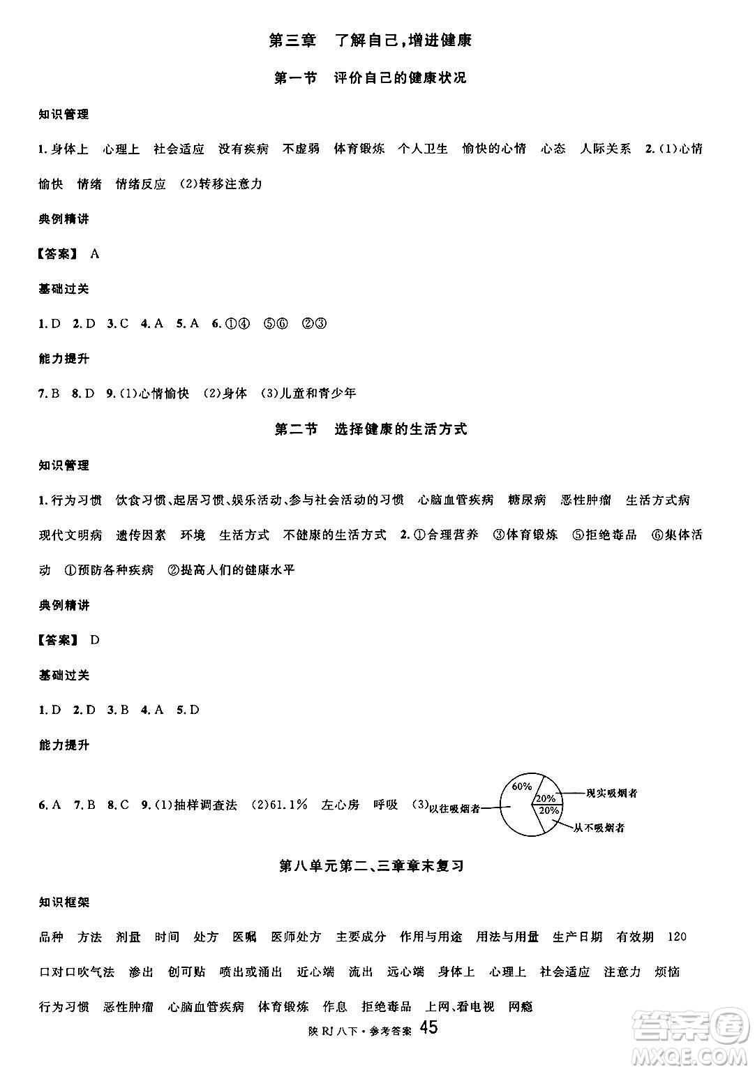 安徽師范大學出版社2025年春名校課堂八年級生物下冊人教版陜西專版答案