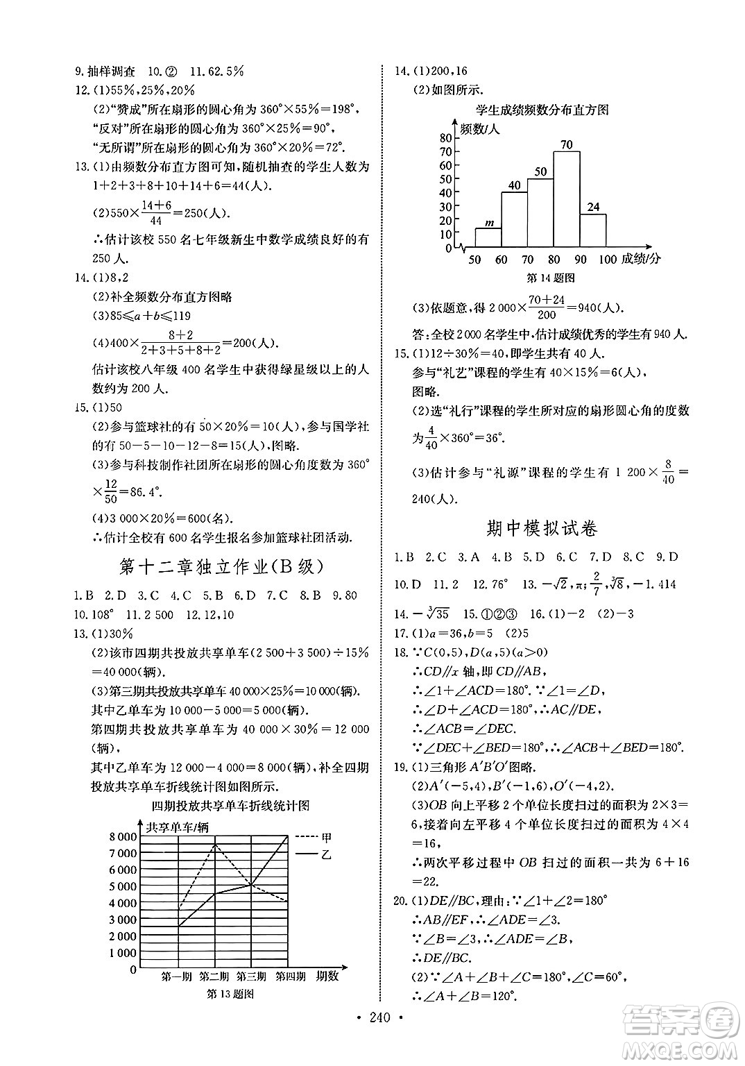 長江少年兒童出版社2025年春長江全能學(xué)案同步練習(xí)冊七年級數(shù)學(xué)下冊人教版答案