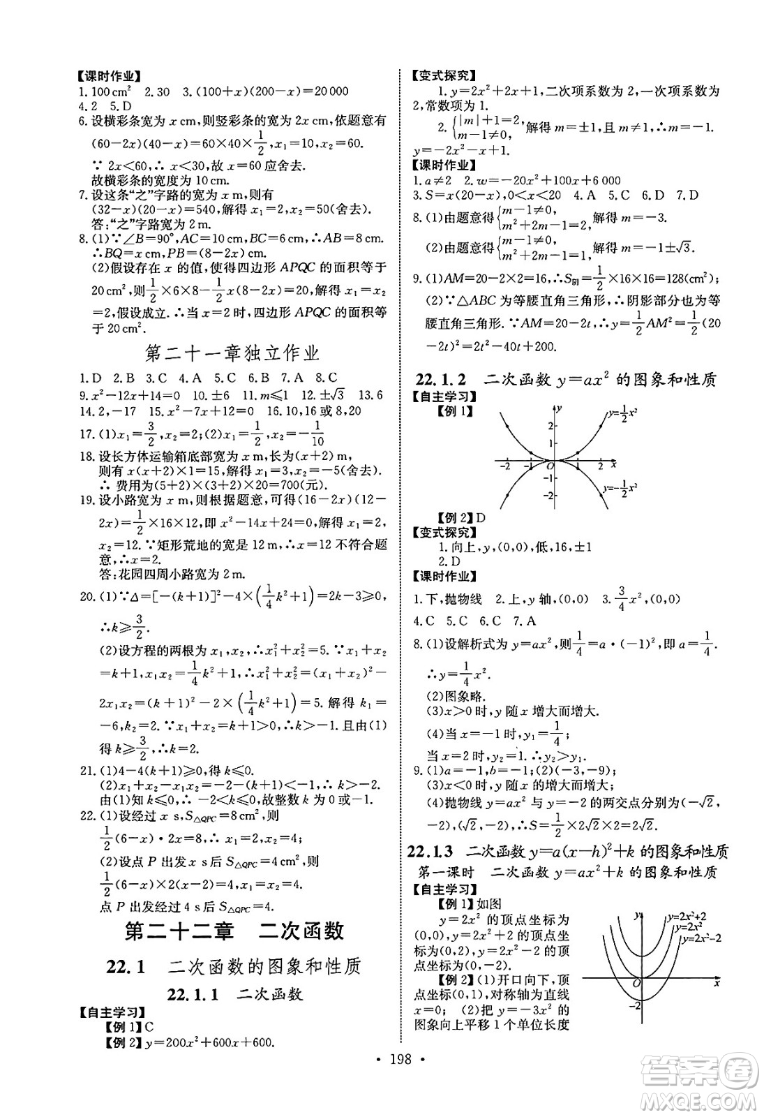 長(zhǎng)江少年兒童出版社2025年春長(zhǎng)江全能學(xué)案同步練習(xí)冊(cè)九年級(jí)數(shù)學(xué)下冊(cè)人教版答案