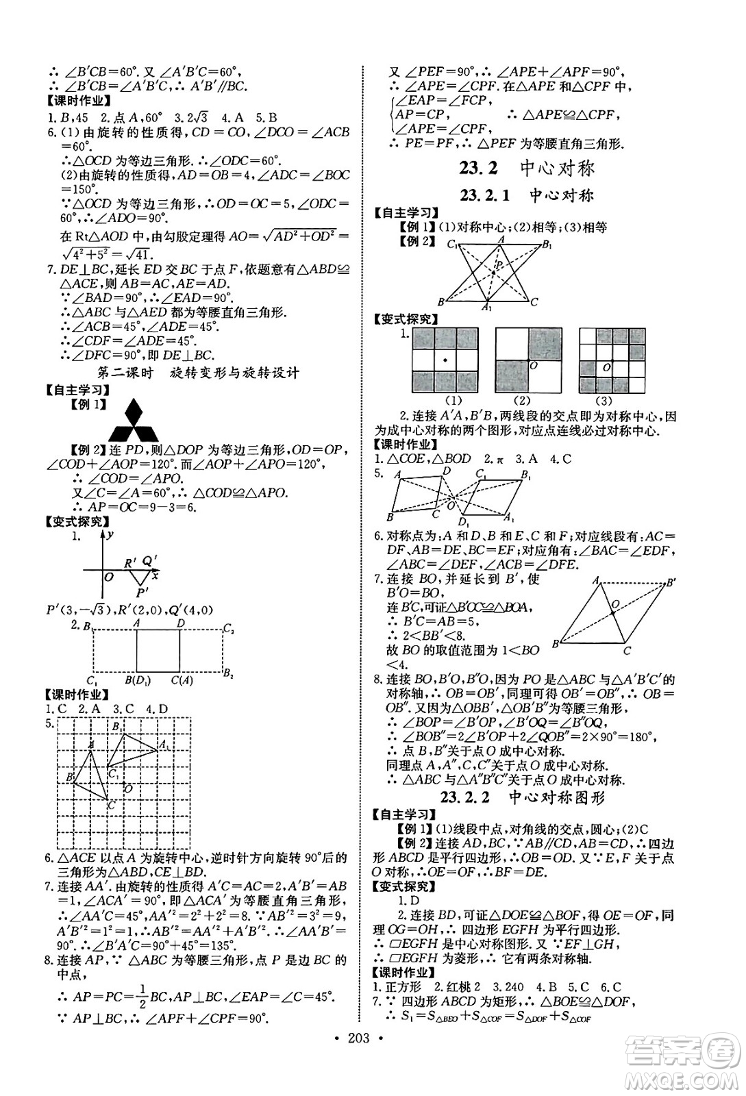 長(zhǎng)江少年兒童出版社2025年春長(zhǎng)江全能學(xué)案同步練習(xí)冊(cè)九年級(jí)數(shù)學(xué)下冊(cè)人教版答案