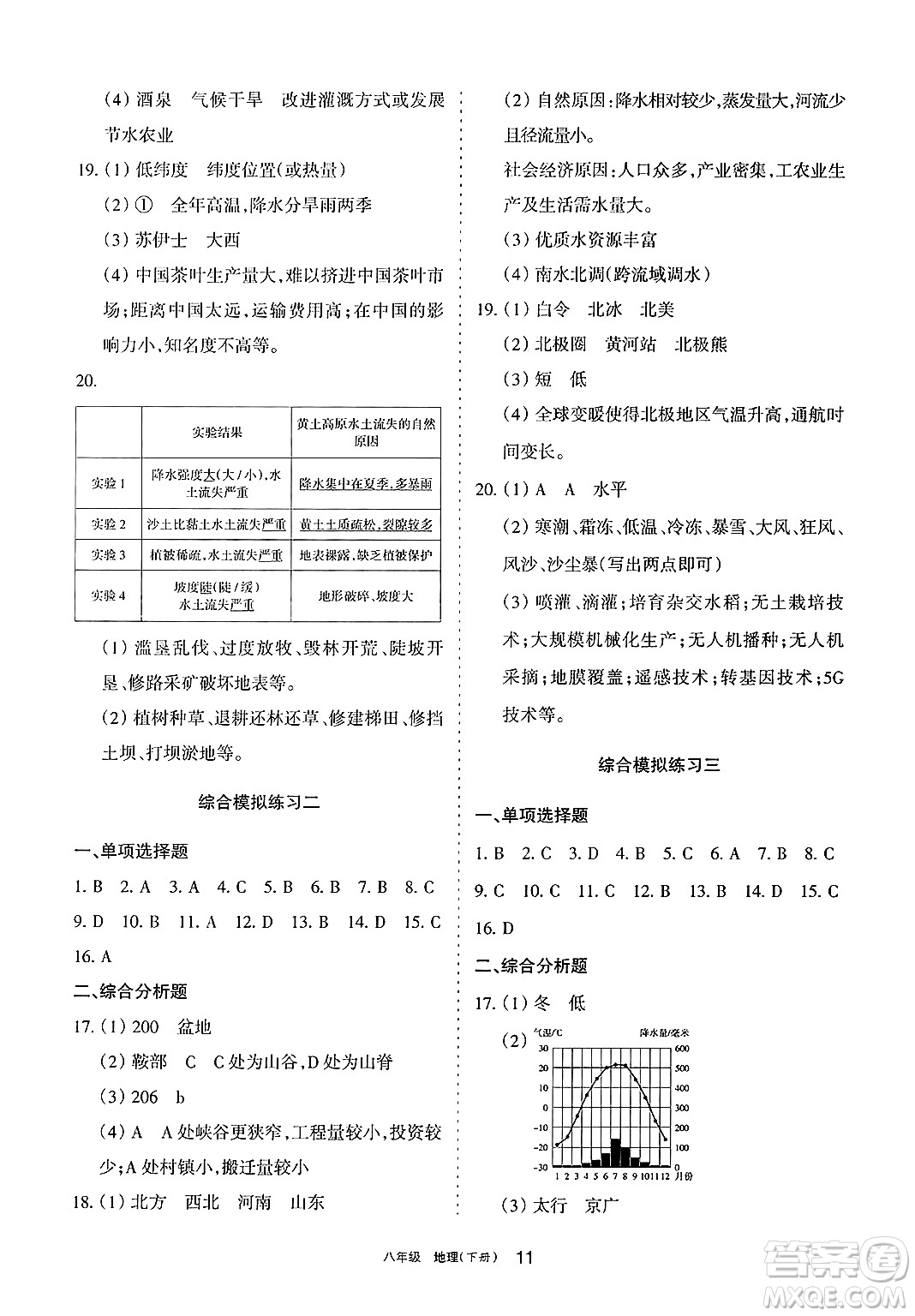 寧夏人民教育出版社2025年春學(xué)習(xí)之友八年級(jí)地理下冊(cè)人教版答案