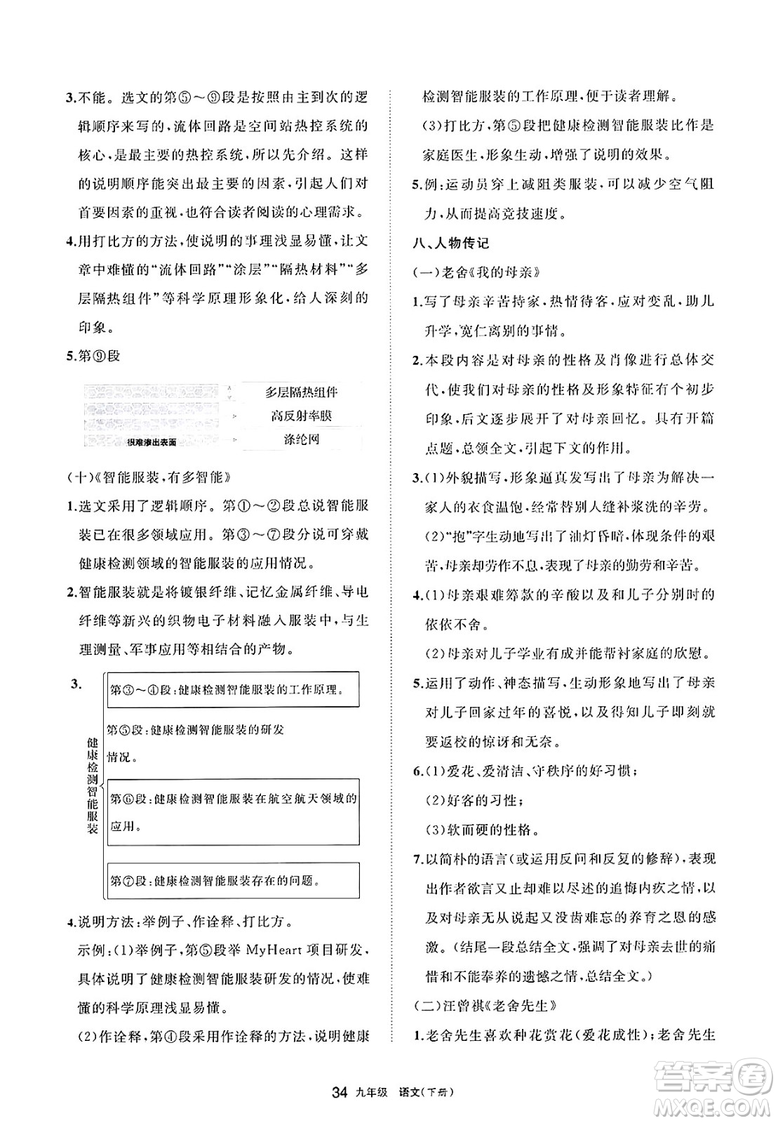 寧夏人民教育出版社2025年春學(xué)習(xí)之友九年級語文下冊通用版答案