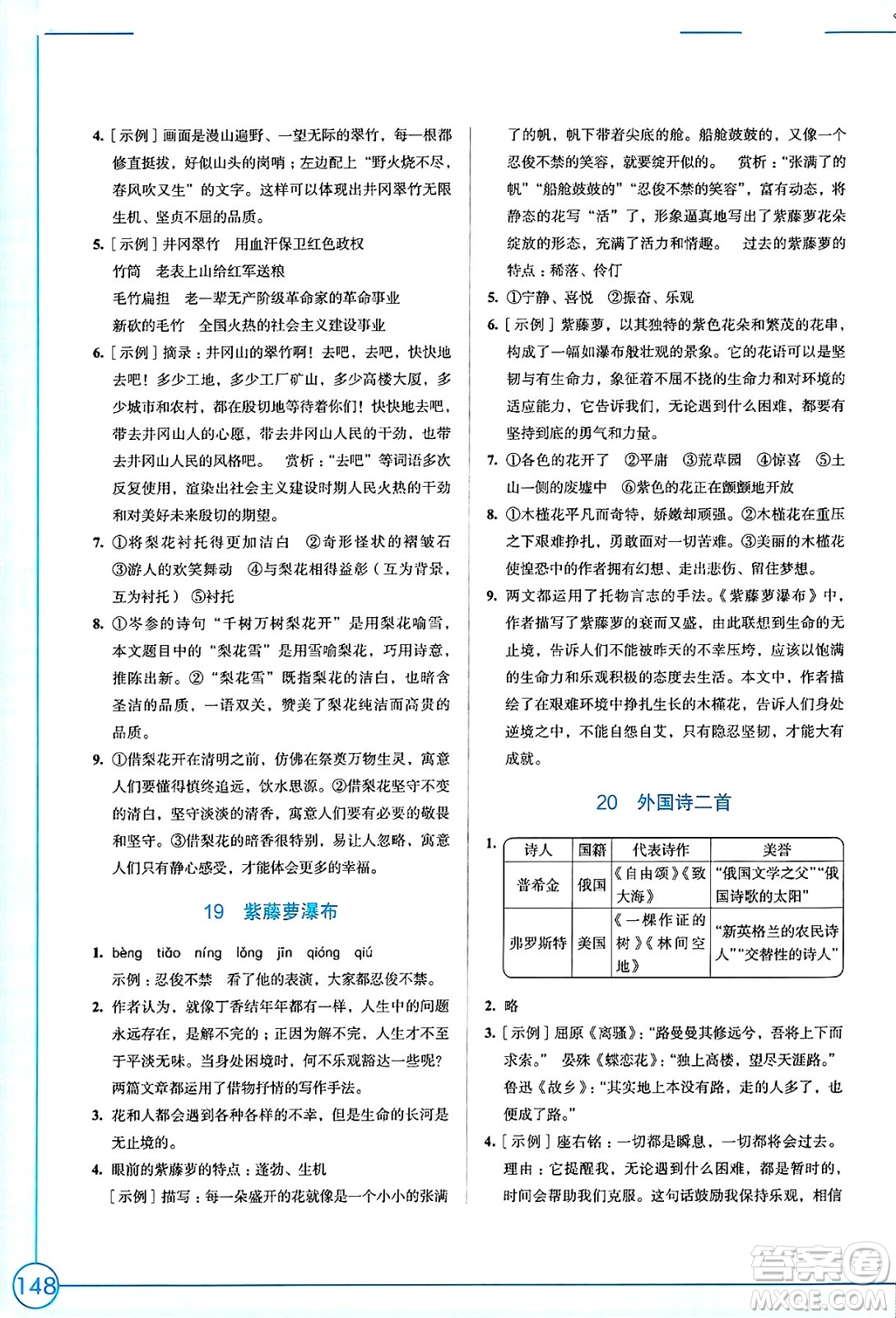 江蘇鳳凰教育出版社2025年春學(xué)習(xí)與評(píng)價(jià)七年級(jí)語(yǔ)文下冊(cè)統(tǒng)編版答案