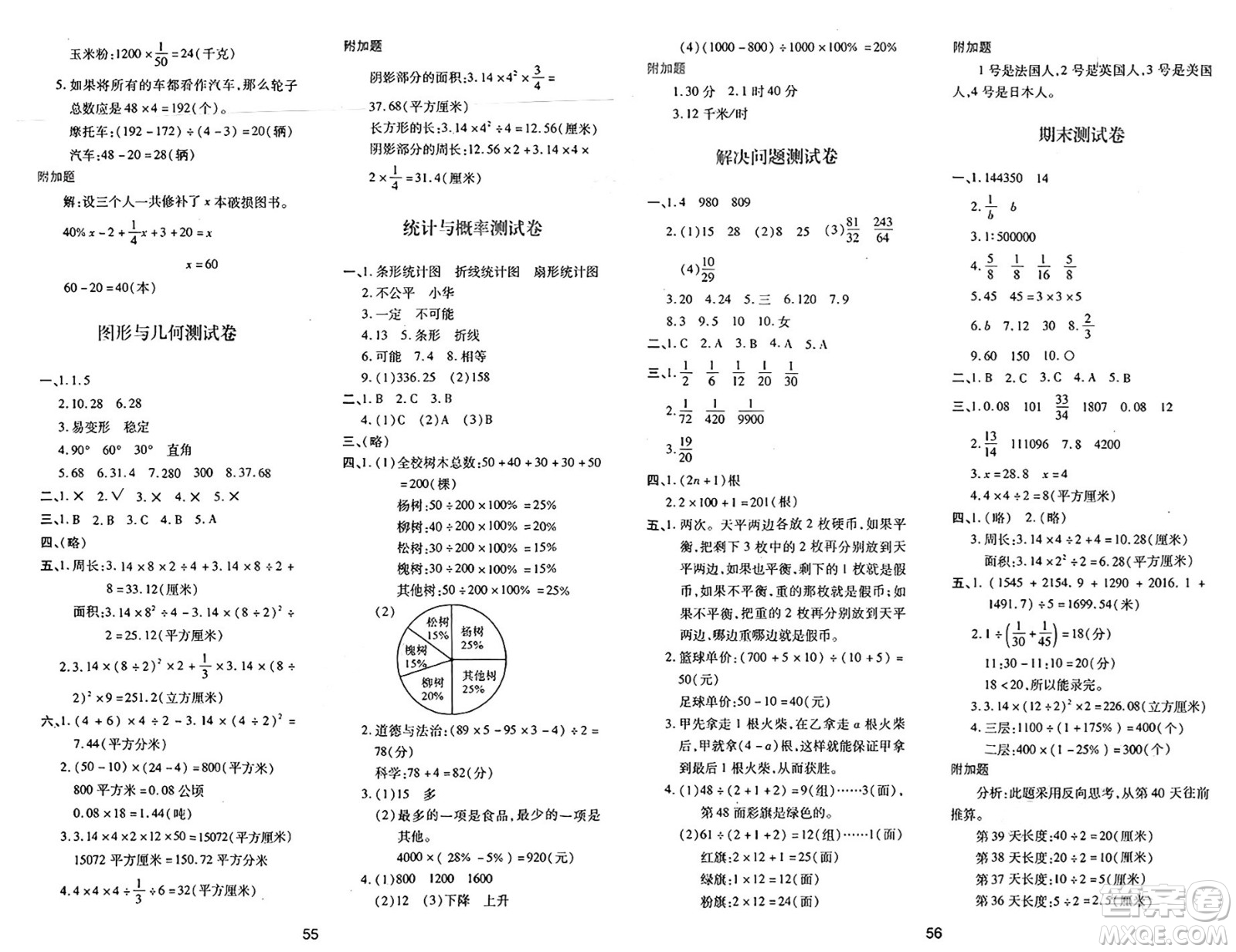陜西人民教育出版社2025年春學習與評價六年級數(shù)學下冊人教版答案