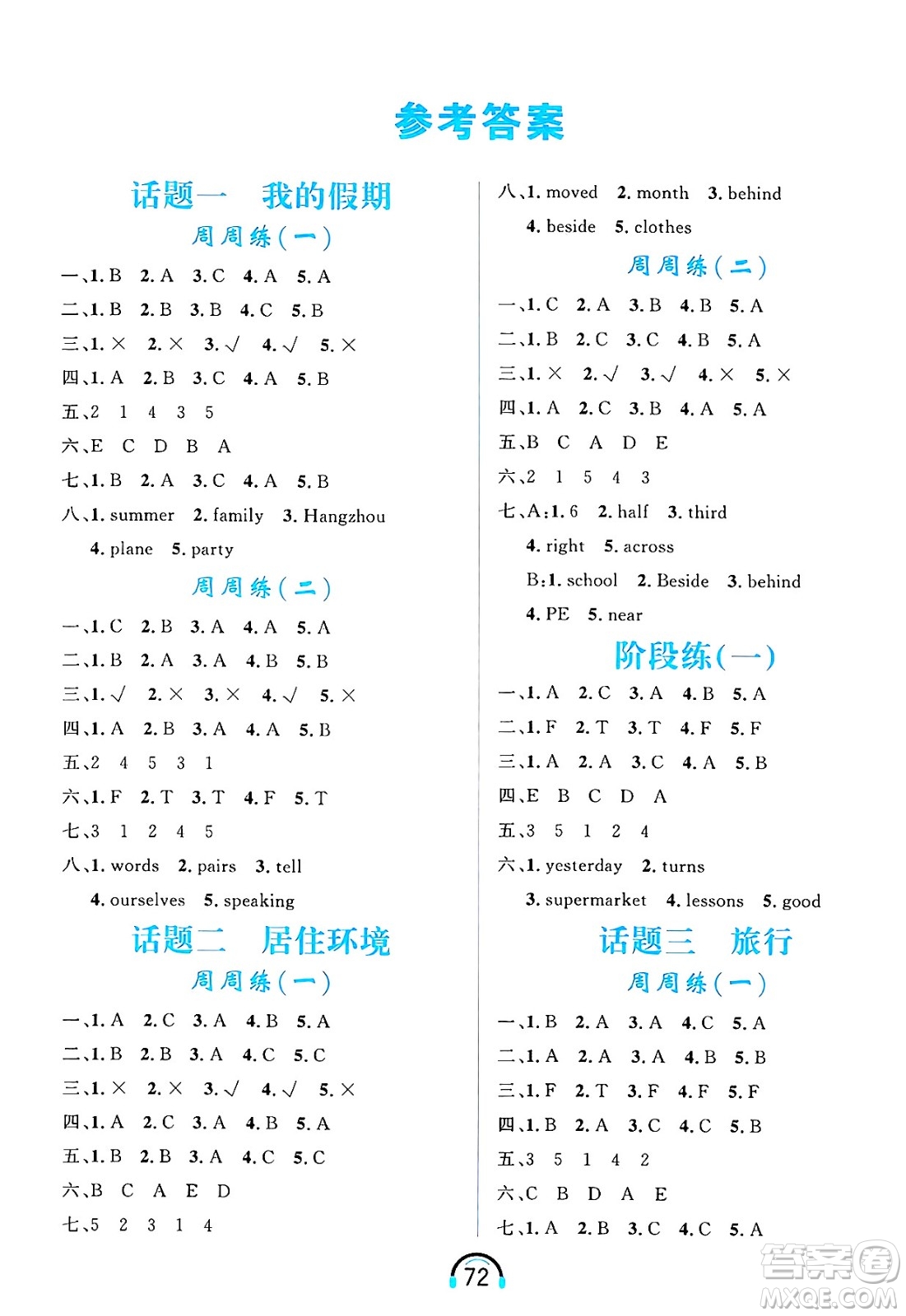 黑龍江教育出版社2025年春資源與評價英語聽力六年級英語下冊B版黑龍江專版答案