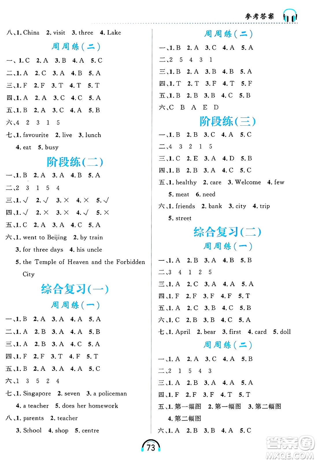 黑龍江教育出版社2025年春資源與評價英語聽力六年級英語下冊B版黑龍江專版答案