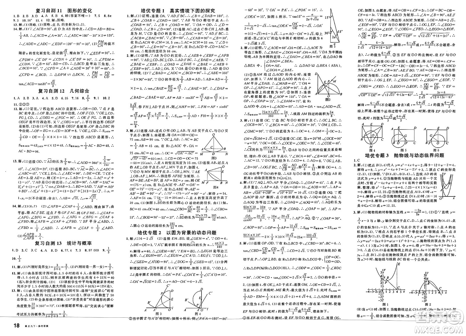 安徽師范大學(xué)出版社2025年春名校課堂九年級(jí)數(shù)學(xué)下冊(cè)冀教版河北專版答案
