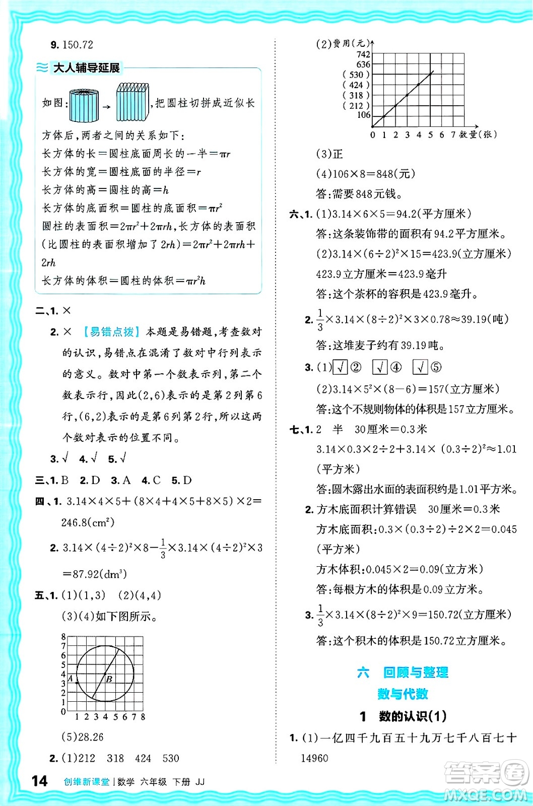 江西人民出版社2025年春王朝霞創(chuàng)維新課堂同步優(yōu)化訓(xùn)練六年級(jí)數(shù)學(xué)下冊(cè)冀教版答案