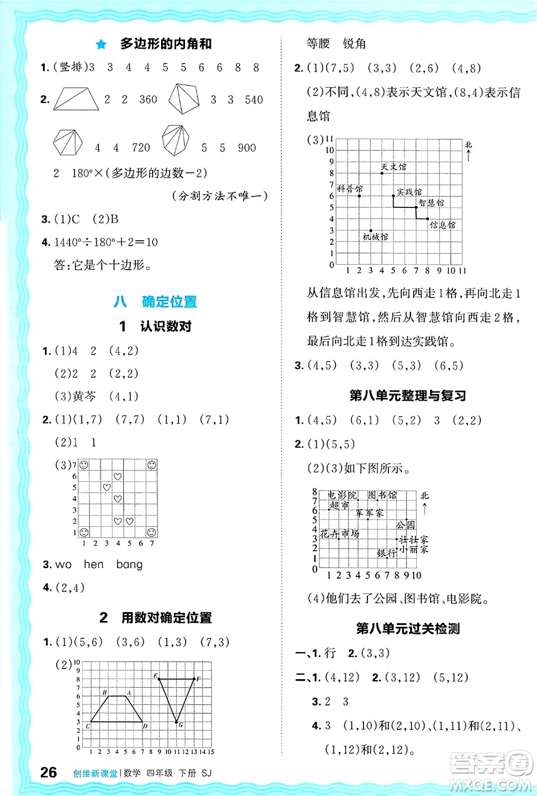 江西人民出版社2025年春王朝霞創(chuàng)維新課堂同步優(yōu)化訓(xùn)練四年級(jí)數(shù)學(xué)下冊(cè)蘇教版答案