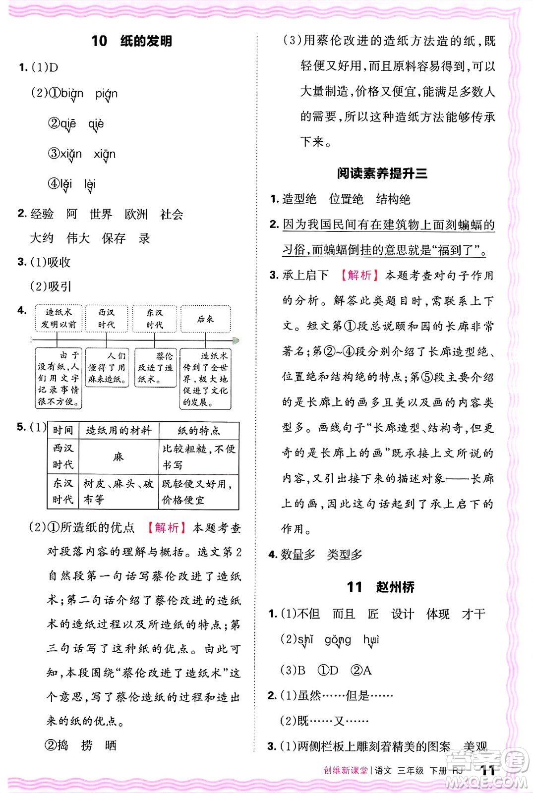 江西人民出版社2025年春王朝霞創(chuàng)維新課堂同步優(yōu)化訓(xùn)練三年級(jí)語(yǔ)文下冊(cè)人教版答案