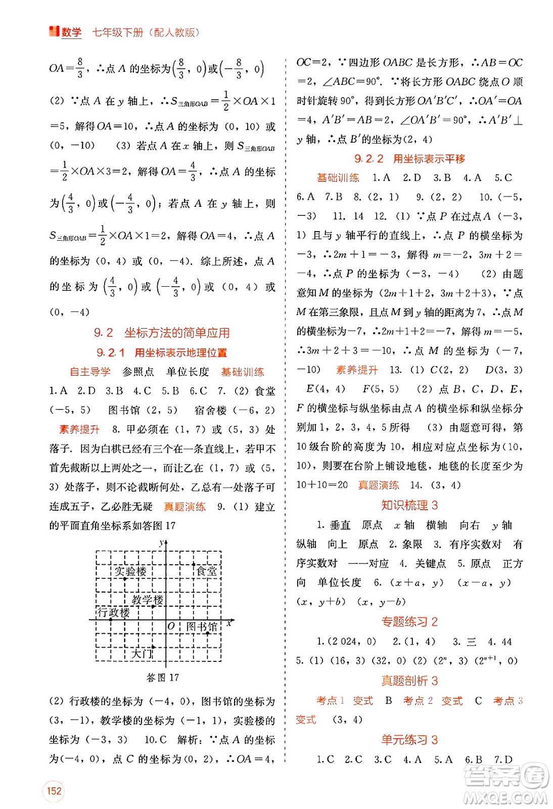 廣西教育出版社2025年春自主學(xué)習(xí)能力測(cè)評(píng)七年級(jí)數(shù)學(xué)下冊(cè)人教版答案