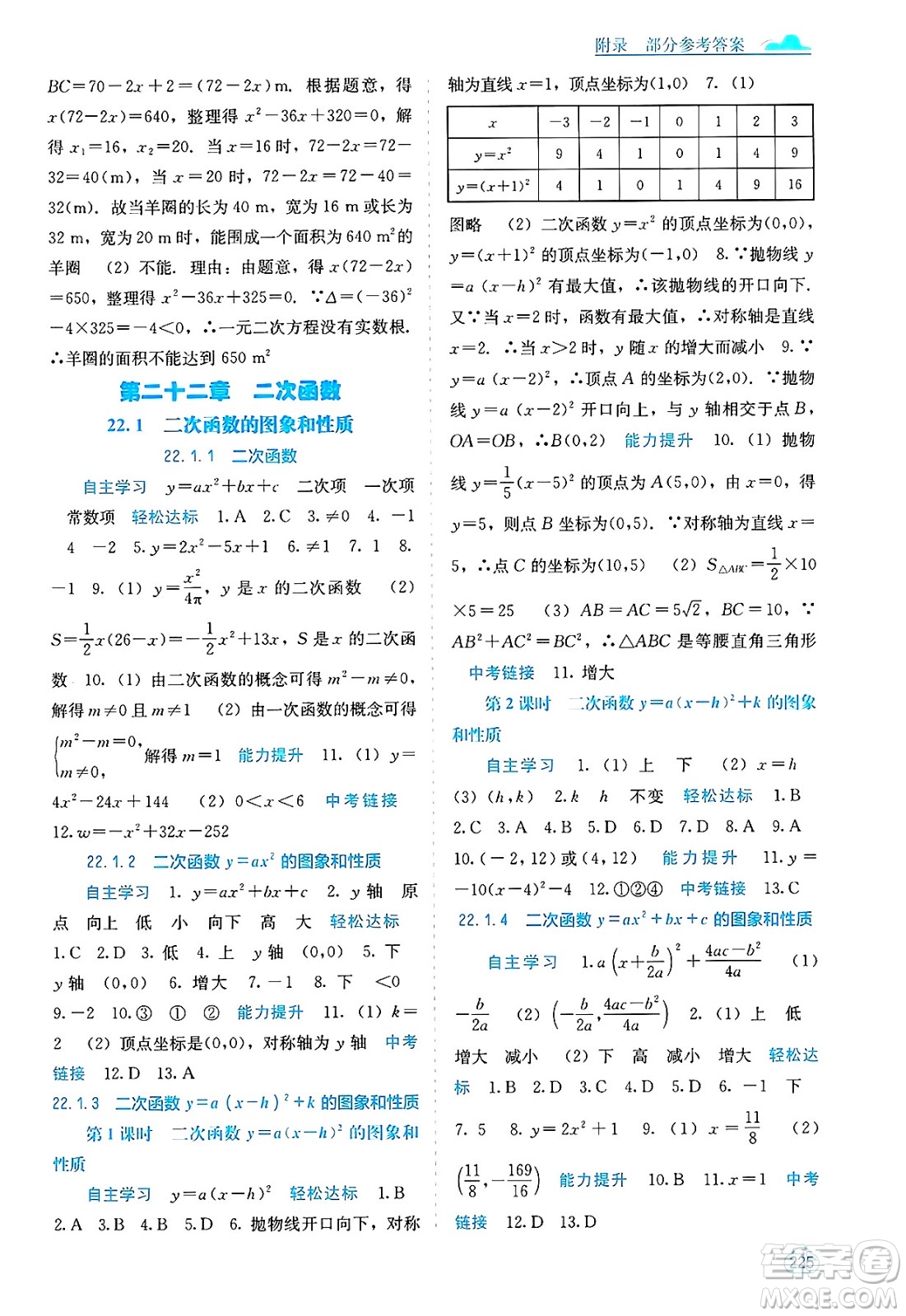 廣西教育出版社2025年春自主學(xué)習(xí)能力測(cè)評(píng)九年級(jí)數(shù)學(xué)下冊(cè)人教版答案