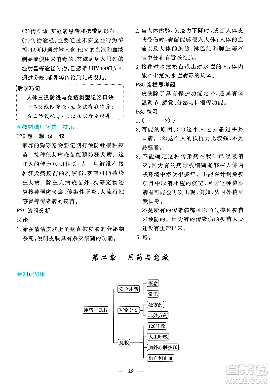 青海人民出版社2025年春新坐標(biāo)同步練習(xí)八年級生物下冊人教版青海專版答案