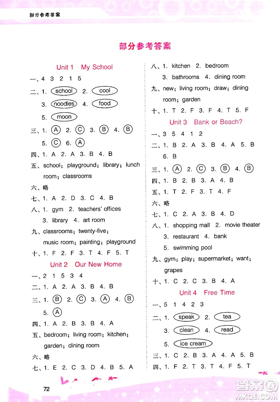 廣西師范大學(xué)出版社2025年春自主與互動(dòng)學(xué)習(xí)新課程學(xué)習(xí)輔導(dǎo)四年級(jí)英語(yǔ)下冊(cè)粵人版答案