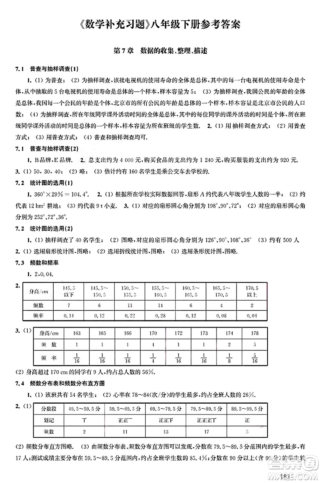 江蘇鳳凰科學(xué)技術(shù)出版社2025年春數(shù)學(xué)補充習(xí)題八年級數(shù)學(xué)下冊蘇科版答案