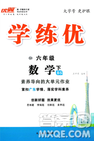 延邊大學(xué)出版社2025年春優(yōu)翼學(xué)練優(yōu)六年級(jí)數(shù)學(xué)下冊(cè)北師大版廣東專(zhuān)版答案
