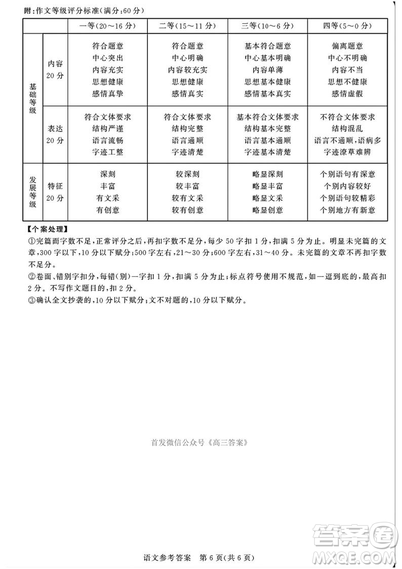 2025湘豫名校聯考高三第四次模擬考試語文答案
