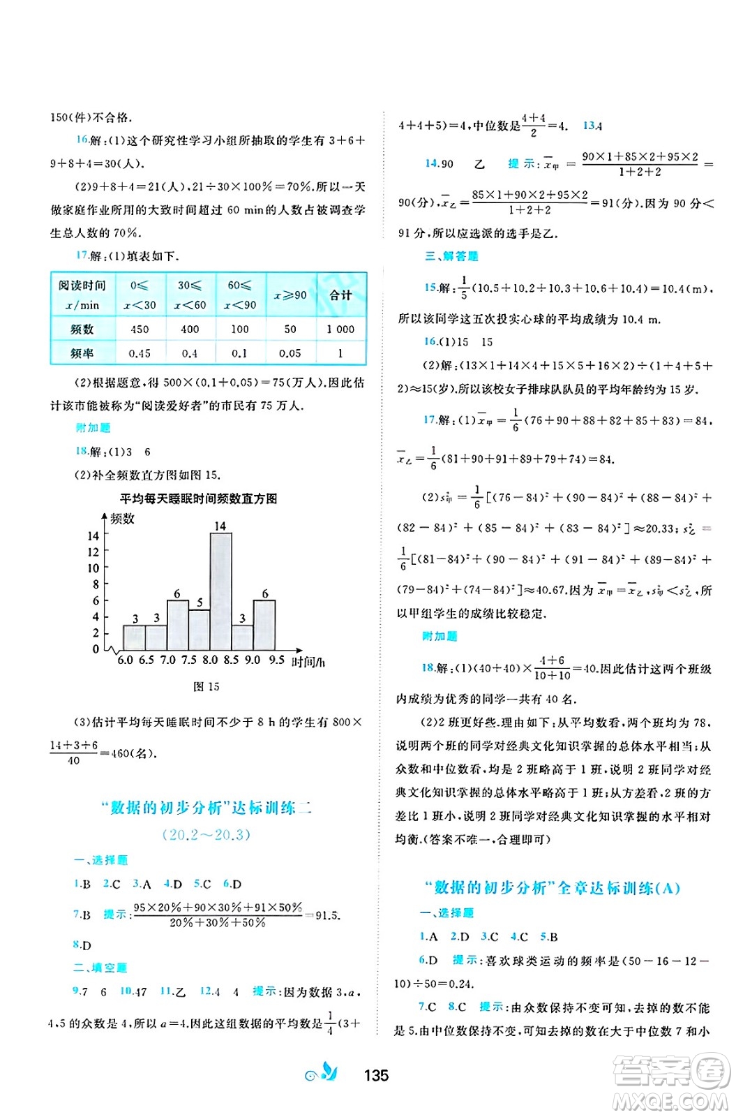 廣西師范大學出版社2025年春新課程學習與測評單元雙測八年級數(shù)學下冊C版滬科版答案