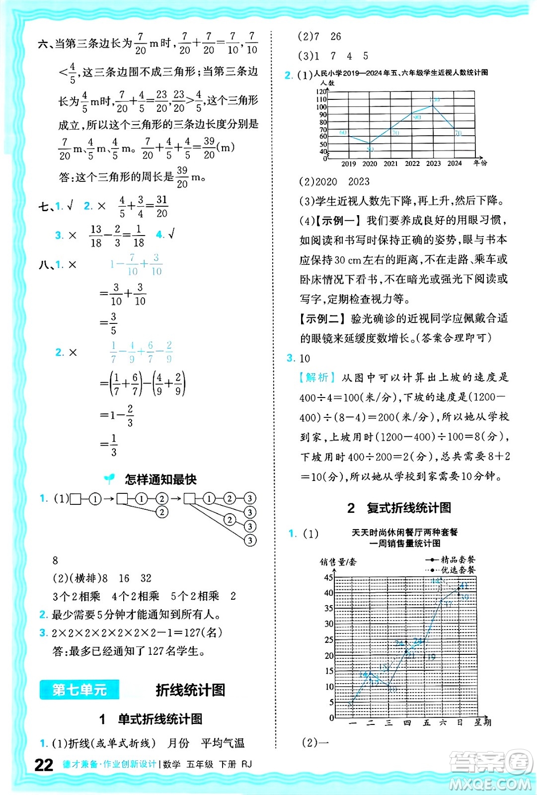江西人民出版社2025年春王朝霞德才兼?zhèn)渥鳂I(yè)創(chuàng)新設(shè)計五年級數(shù)學(xué)下冊人教版答案
