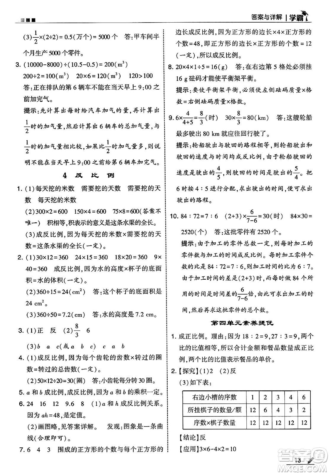 河海大學出版社2025年春5星學霸六年級數(shù)學下冊北師大版答案