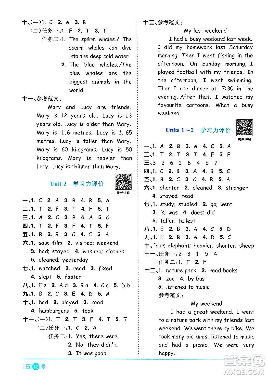 江西教育出版社2025年春陽光同學課時優(yōu)化作業(yè)六年級英語下冊人教PEP版答案