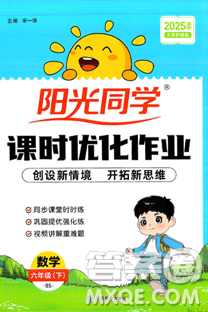 江西教育出版社2025年春陽光同學(xué)課時(shí)優(yōu)化作業(yè)六年級數(shù)學(xué)下冊北師大版答案