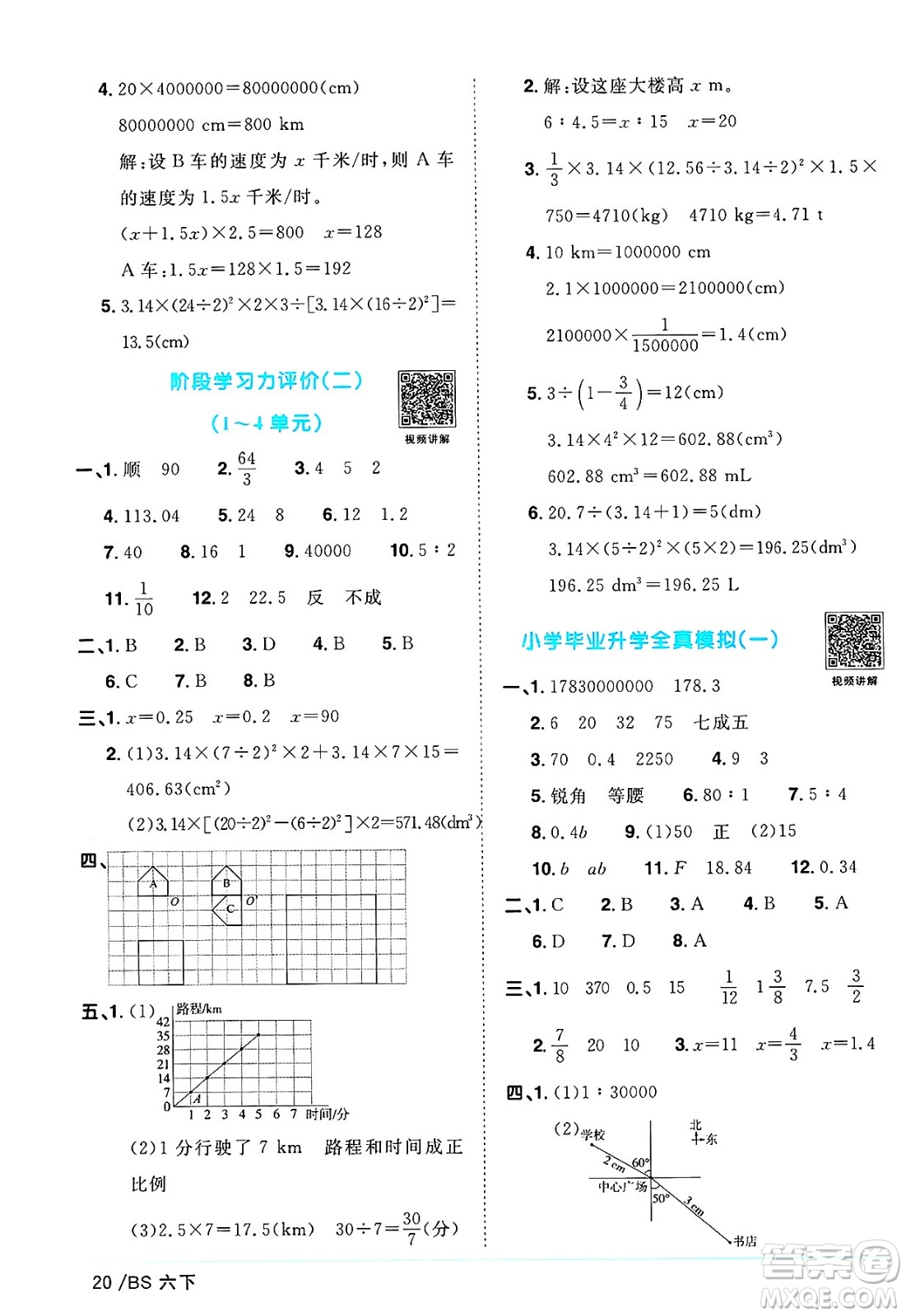 江西教育出版社2025年春陽光同學(xué)課時(shí)優(yōu)化作業(yè)六年級數(shù)學(xué)下冊北師大版答案