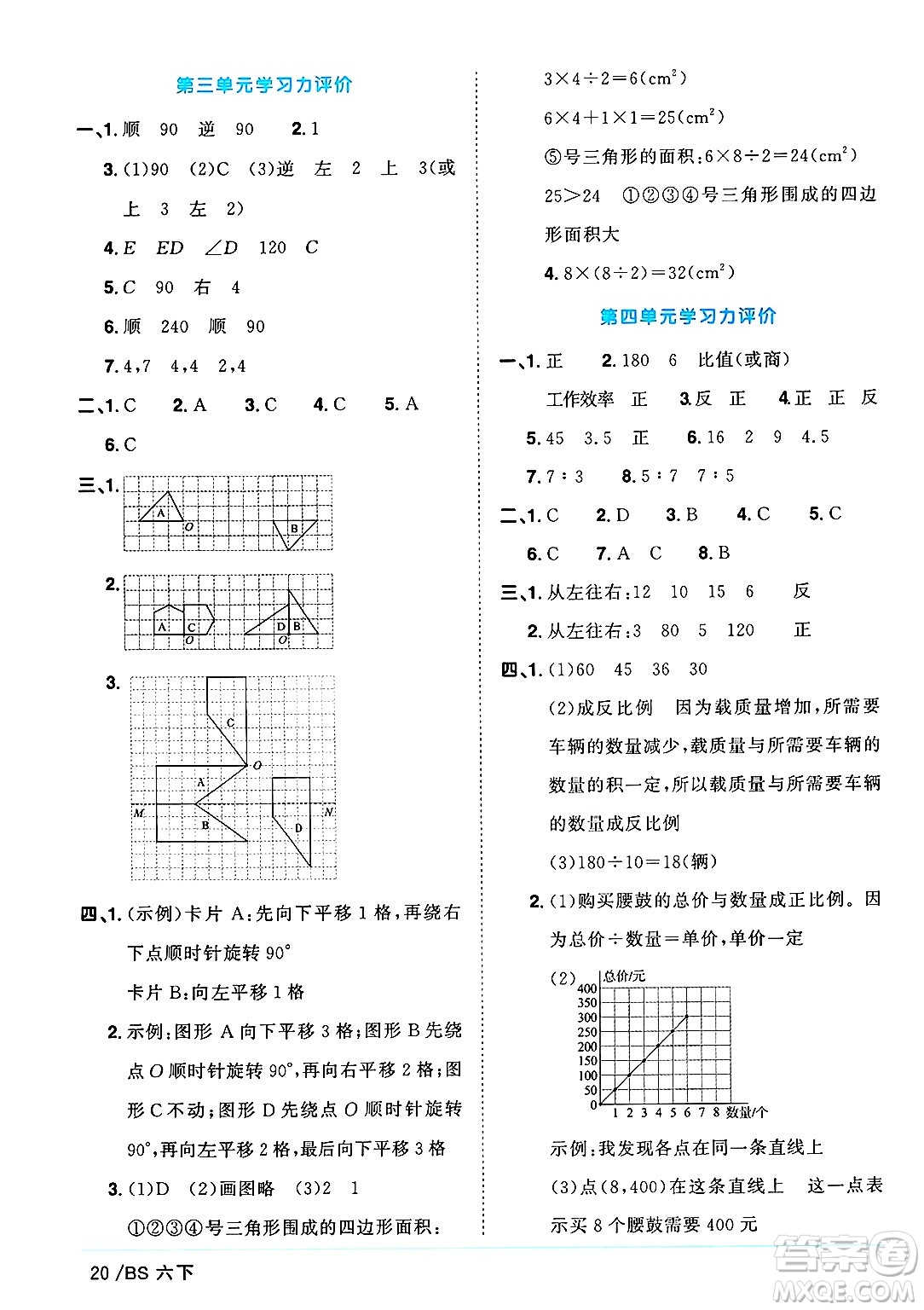 江西教育出版社2025年春陽光同學(xué)課時(shí)優(yōu)化作業(yè)六年級數(shù)學(xué)下冊北師大版廣東專版答案