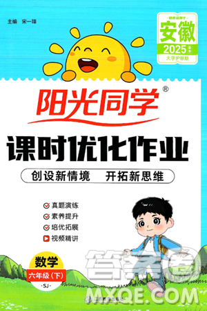 江西教育出版社2025年春陽光同學(xué)課時優(yōu)化作業(yè)六年級數(shù)學(xué)下冊蘇教版安徽專版答案