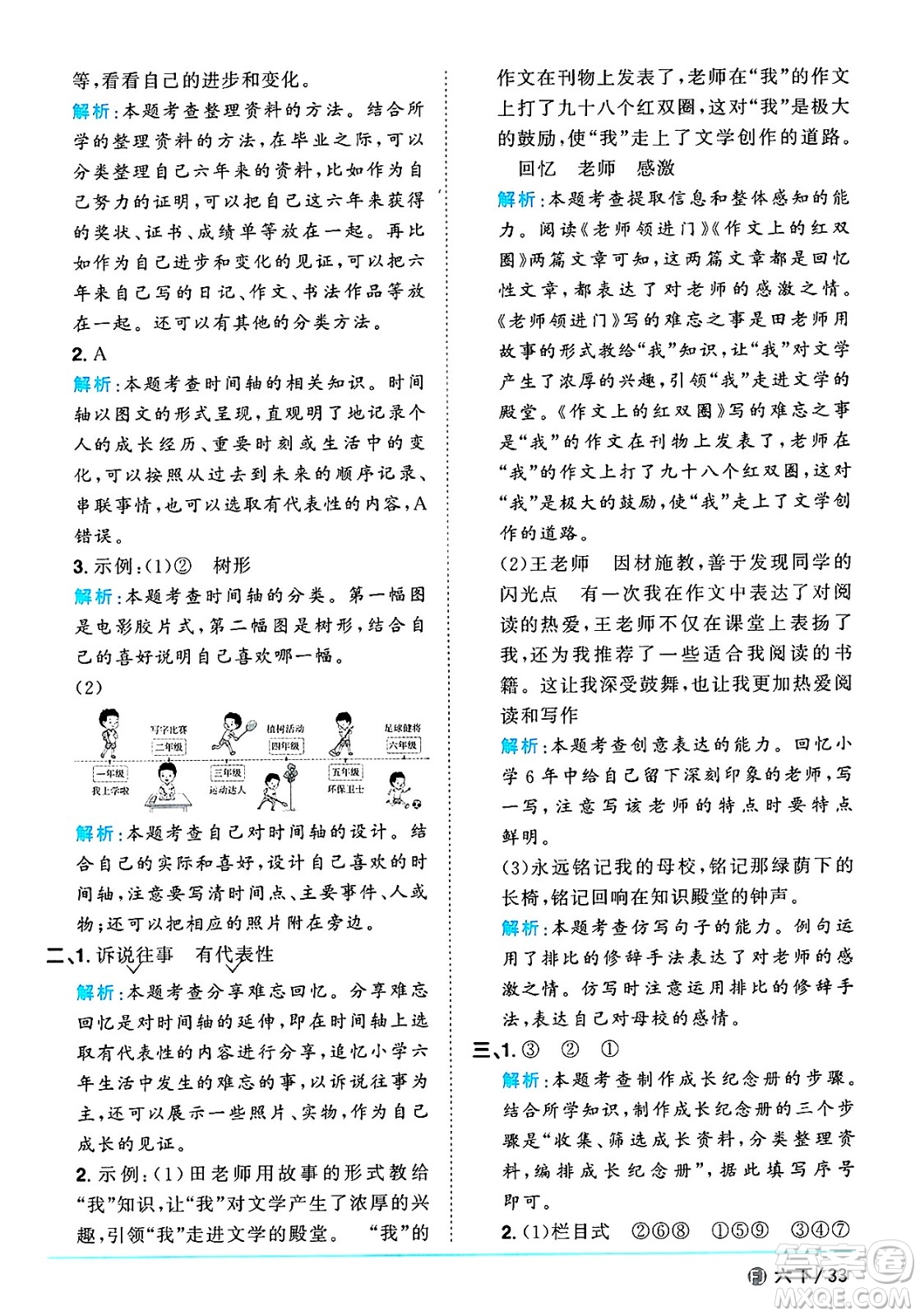 福建少年兒童出版社2025年春陽(yáng)光同學(xué)課時(shí)優(yōu)化作業(yè)六年級(jí)語(yǔ)文下冊(cè)人教版福建專版答案