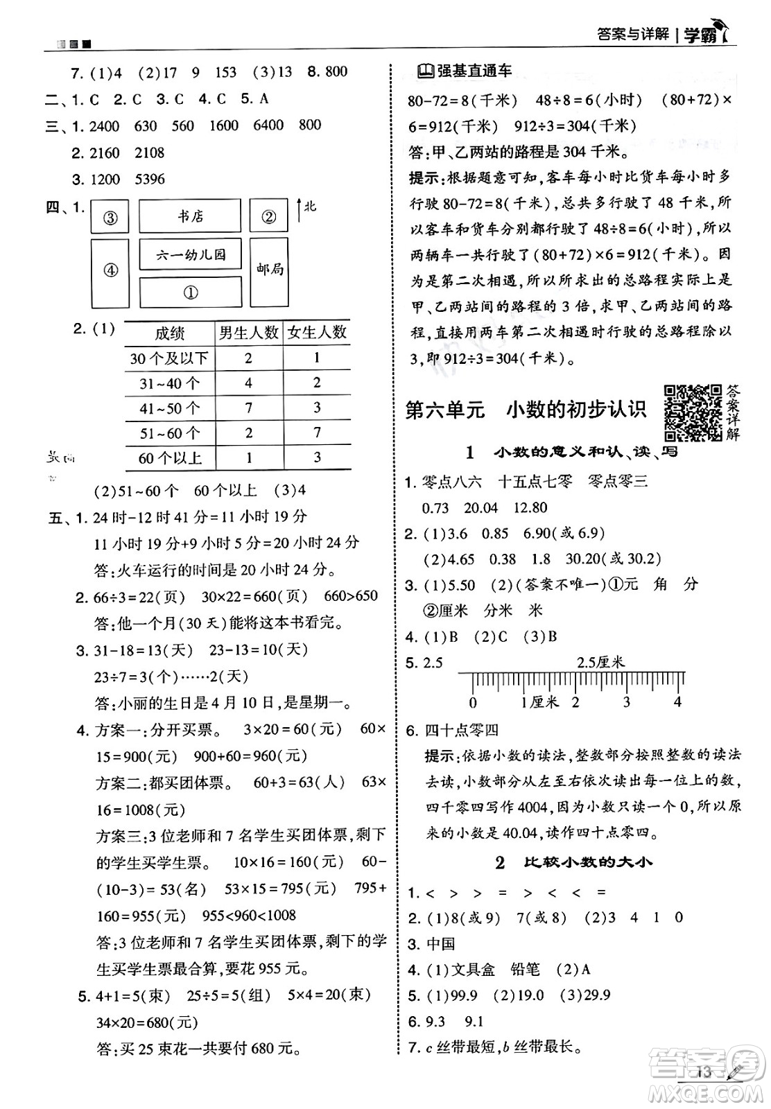 河海大學出版社2025年春5星學霸三年級數(shù)學下冊冀教版答案