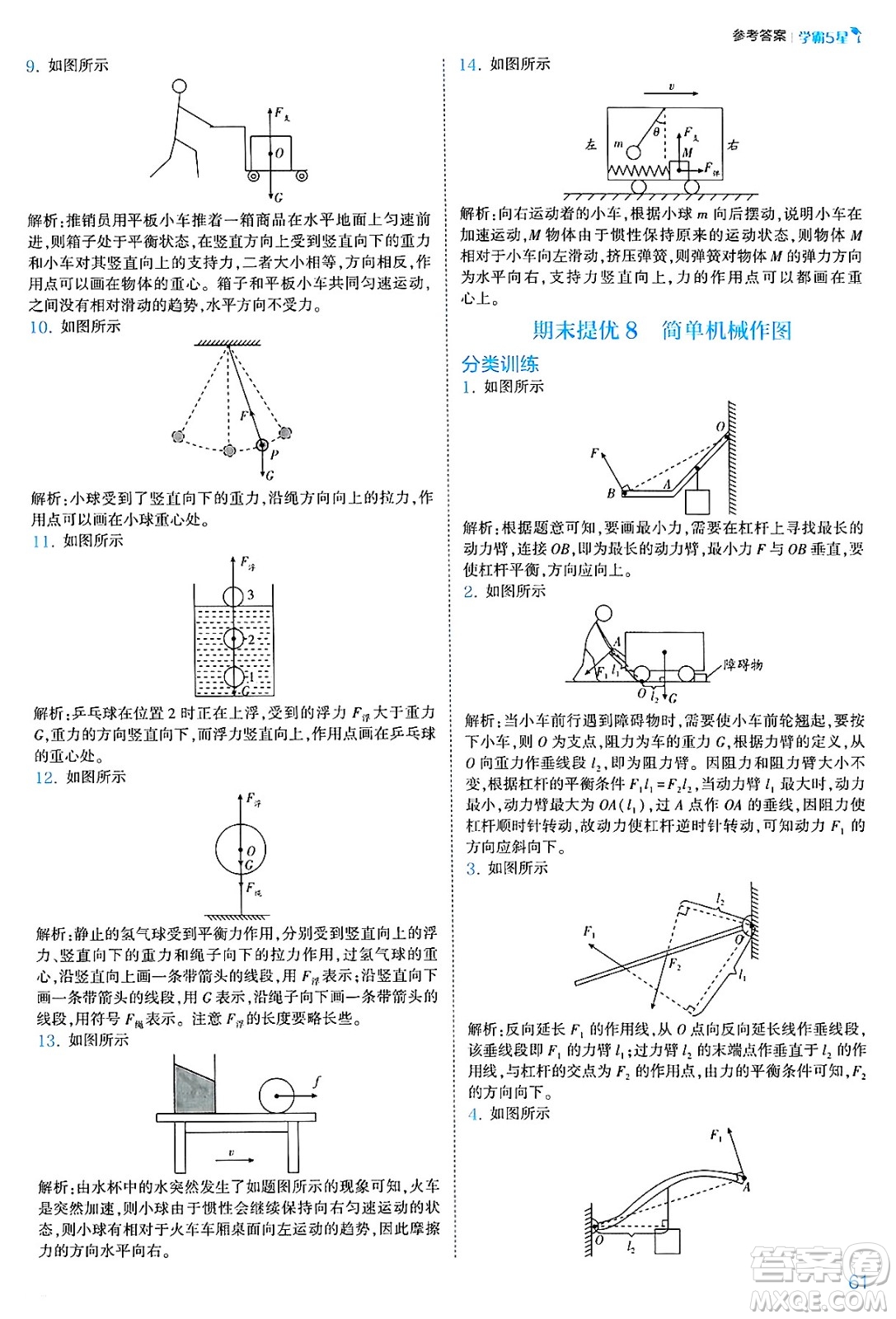 河海大學(xué)出版社2025年春初中5星學(xué)霸八年級(jí)物理下冊(cè)人教版答案