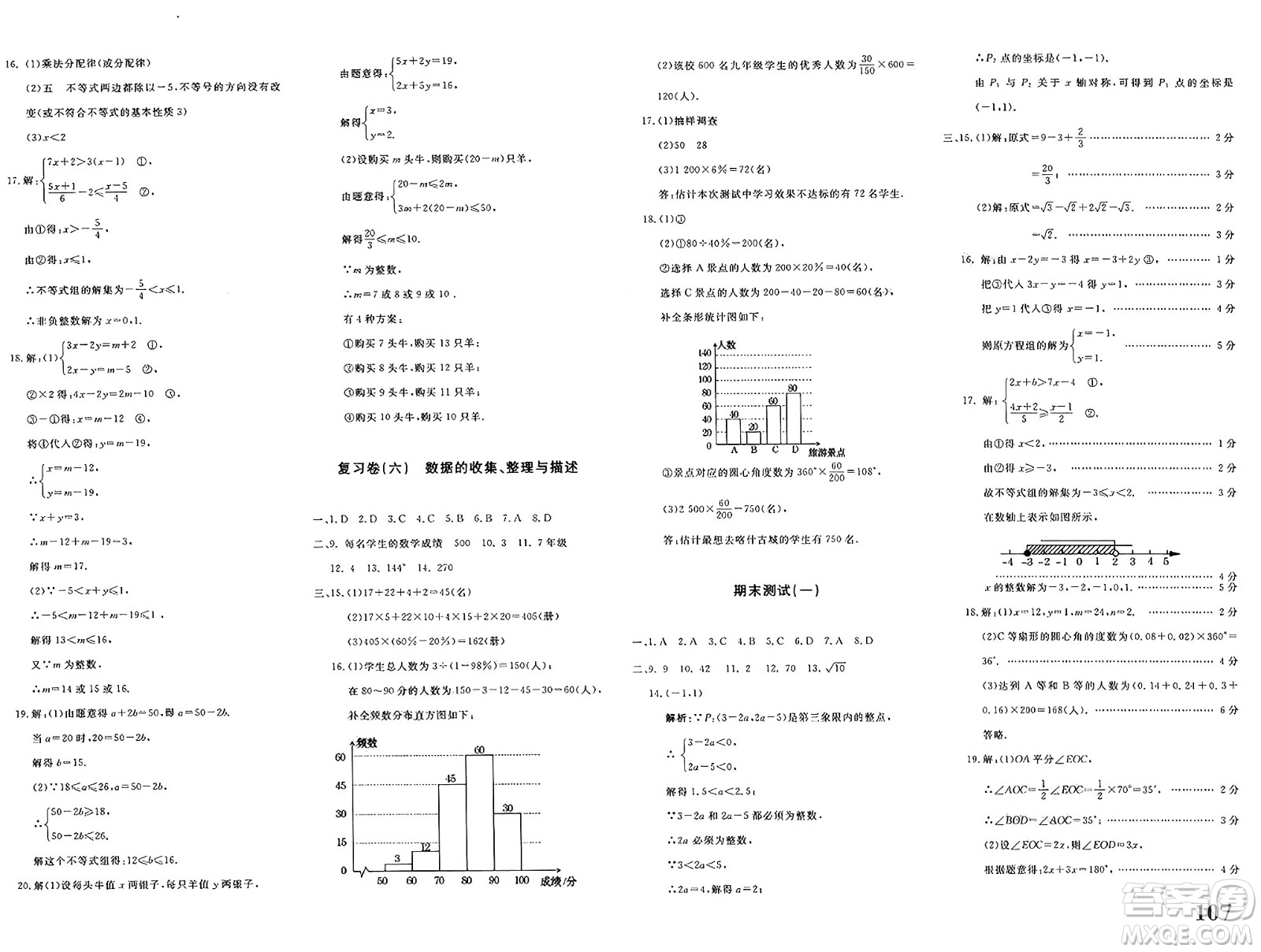新疆青少年出版社2025年春優(yōu)學(xué)1+1評(píng)價(jià)與測(cè)試七年級(jí)數(shù)學(xué)下冊(cè)通用版答案