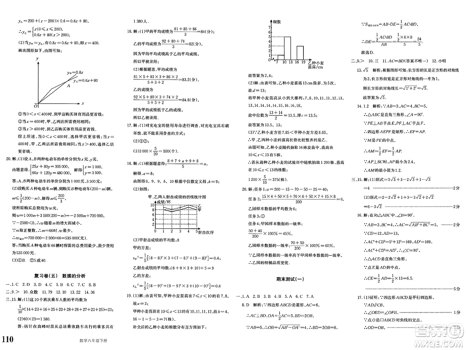 新疆青少年出版社2025年春優(yōu)學(xué)1+1評(píng)價(jià)與測(cè)試八年級(jí)數(shù)學(xué)下冊(cè)通用版答案