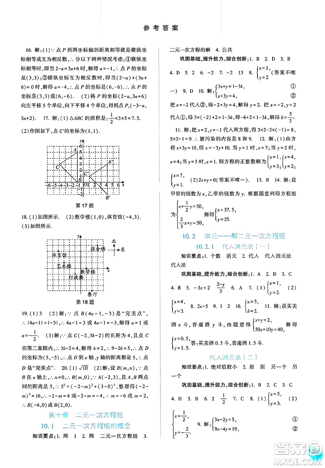 河北人民出版社2025年春同步訓(xùn)練七年級(jí)數(shù)學(xué)下冊(cè)人教版答案