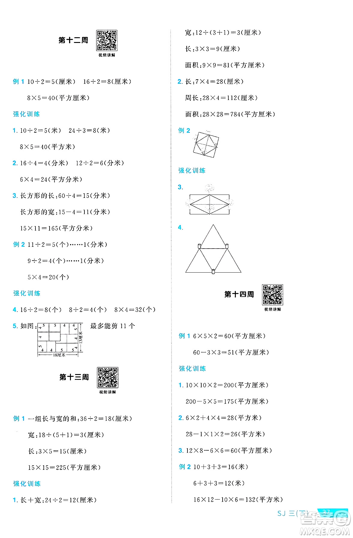 江西教育出版社2025年春陽(yáng)光同學(xué)課時(shí)優(yōu)化作業(yè)三年級(jí)數(shù)學(xué)下冊(cè)蘇教版安徽專版答案